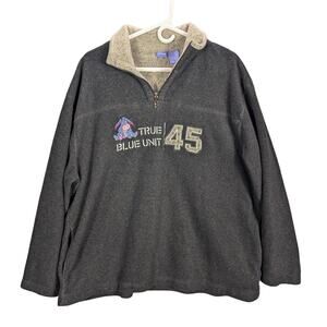 Disney Eeyore Sweater Womens Extra Large Quarter Zip Pullover Embroidered Pooh